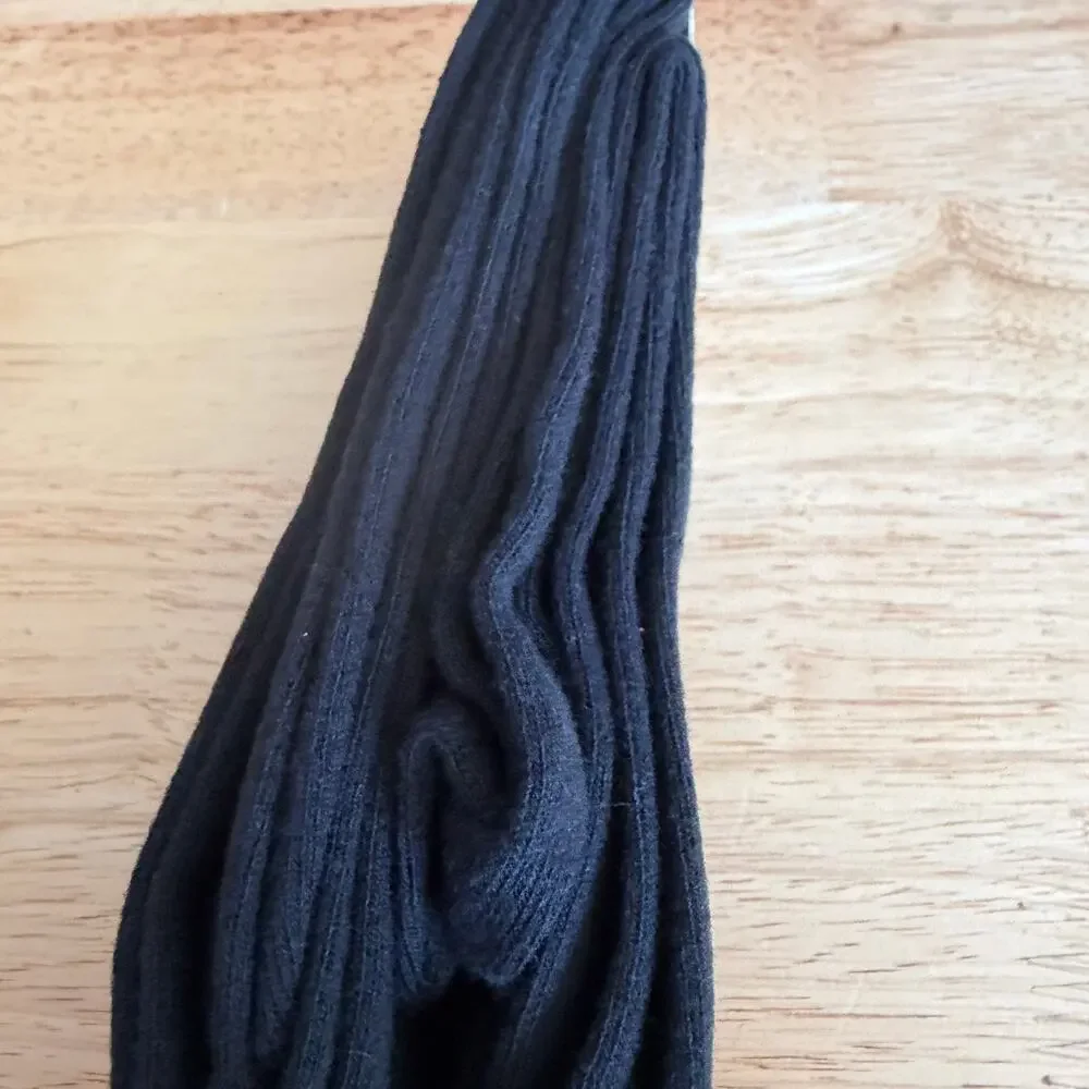A New Day Women's 3 Pack Black Crew Socks - Size 4-10 - NWT